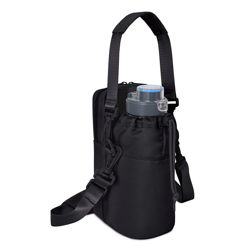Insulated Water Bottle Sling Bag with Phone Pocket for Hiking