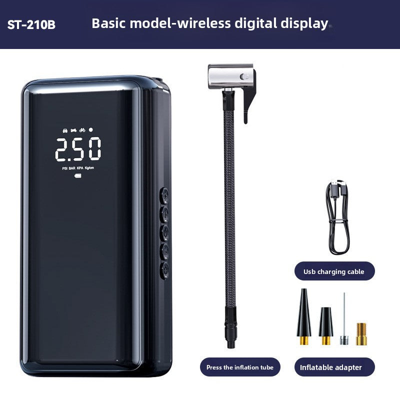 Portable Digital Car Tire Inflator with Power Bank Function