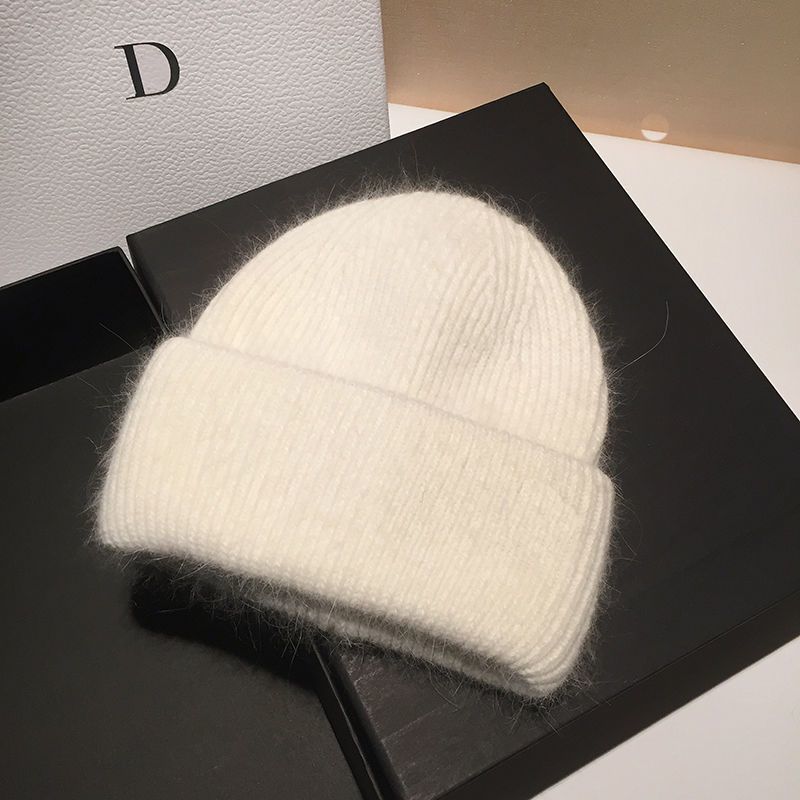 Rabbit Fur Knitted Winter Beanie