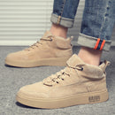 high-top canvas shoes for men