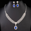 Luxurious Sapphire Necklace Earrings