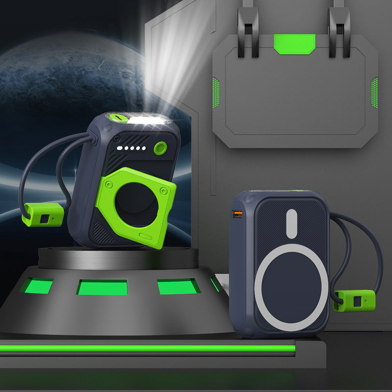 Mini built-in cable mecha power bank