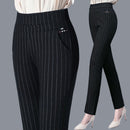 Women's Elastic High-Waisted Straight Leg Casual Pants