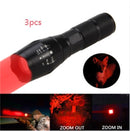 Portable Mini Flashlight LED ZOOM Torch Hunting Zoomable Flashlight Torch Light