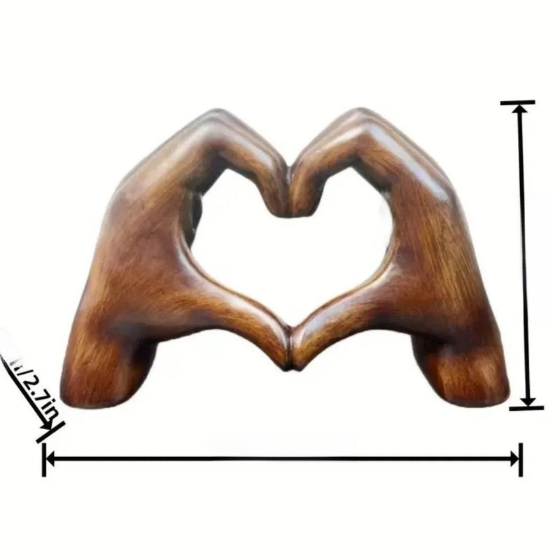 Creative Heart-Shaped Resin Statue Home Decoration
