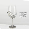 Creative Crystal Wine Glass Set with Ghost Hand Design