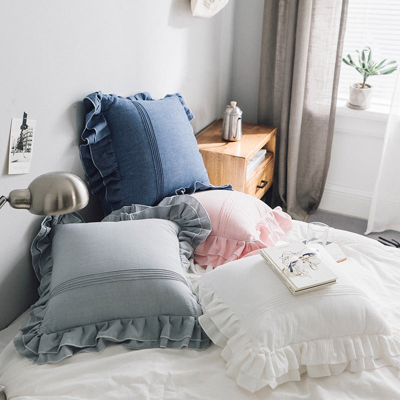 Pure Cotton Ruffled Pillowcase