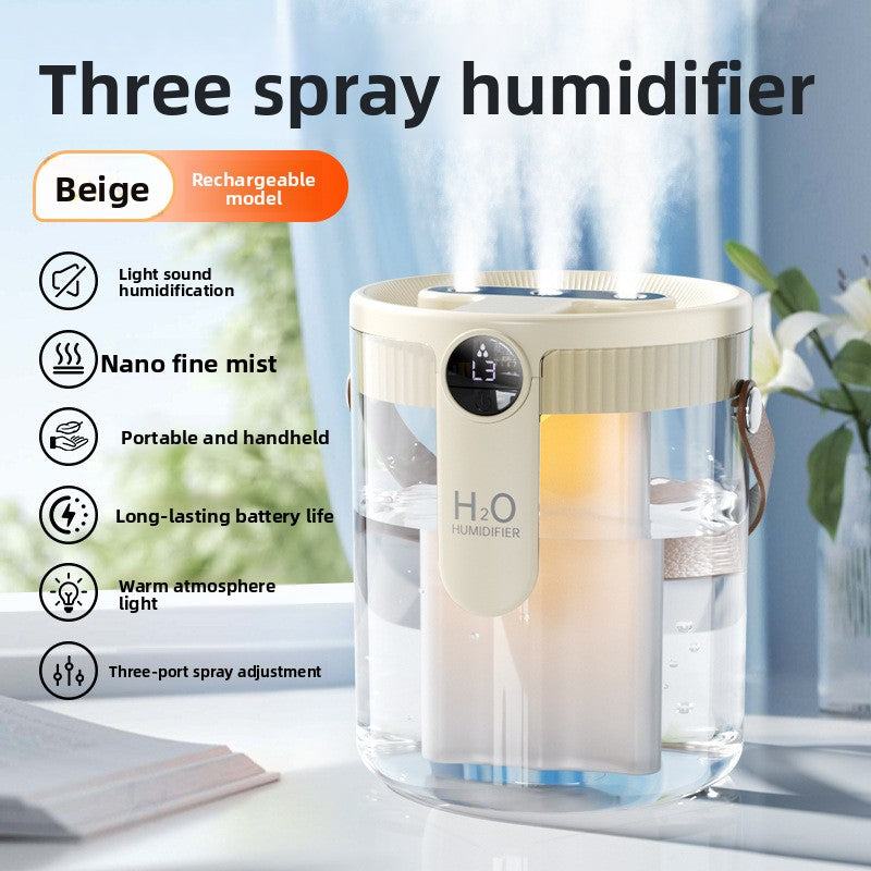 Ultra-Quiet USB Humidifier with Ambient Light for Home/Office