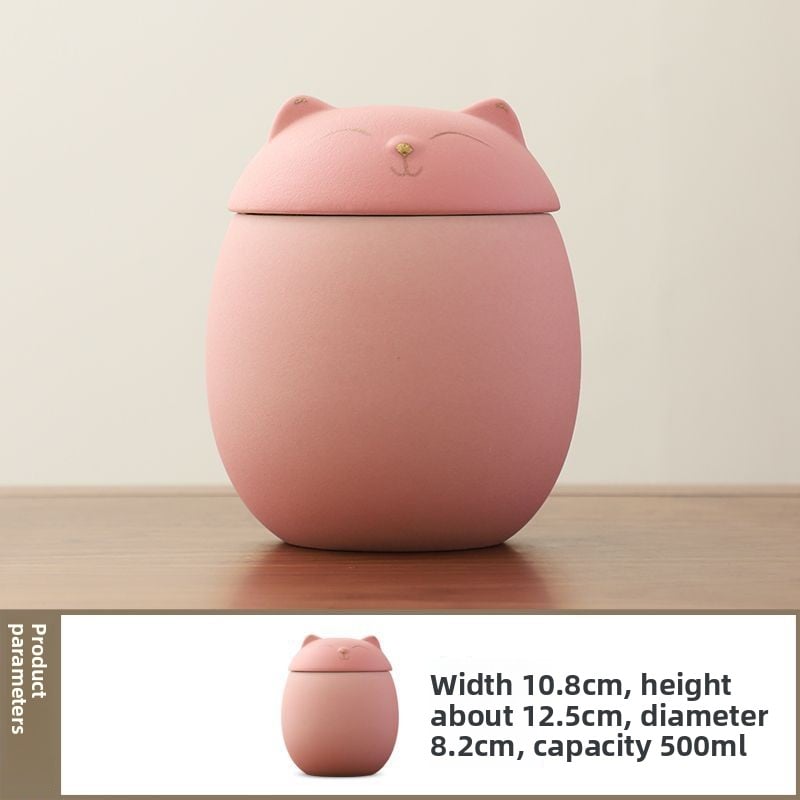 Cute Cat Tea Leaf Jar