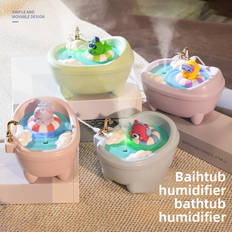 Cute Pet Bathtub USB Humidifier with Night Light