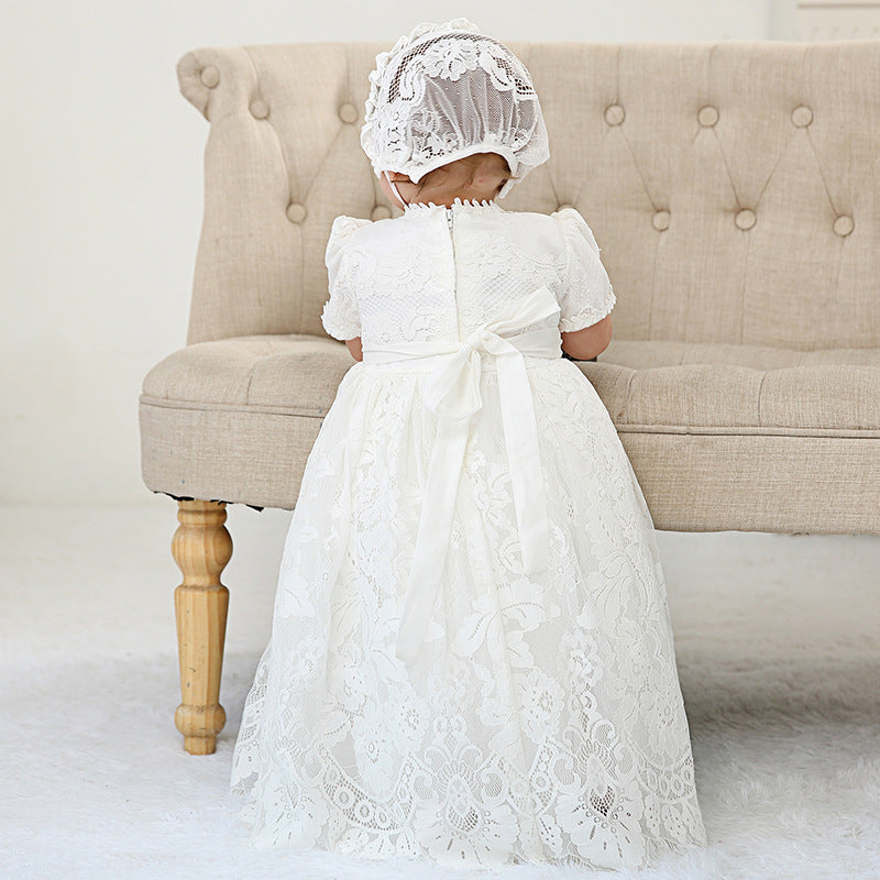 European and American Extended Baptismal Extra Christening Gown Baby Party Dress Baby Girl Dress Vestidos Para Navidad De Bebes