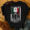 Rock Skull Printed Short Sleeve T-Shirt