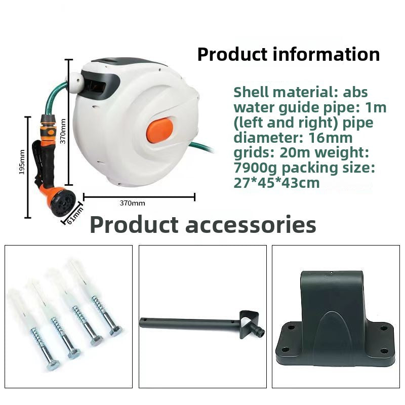 Automatic telescopic pipe reel for car washing