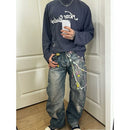 Embroidered Letter Cotton T-shirt