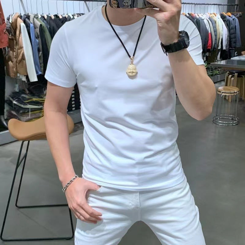 Loose and simple, versatile pure cotton short-sleeved T-shirt