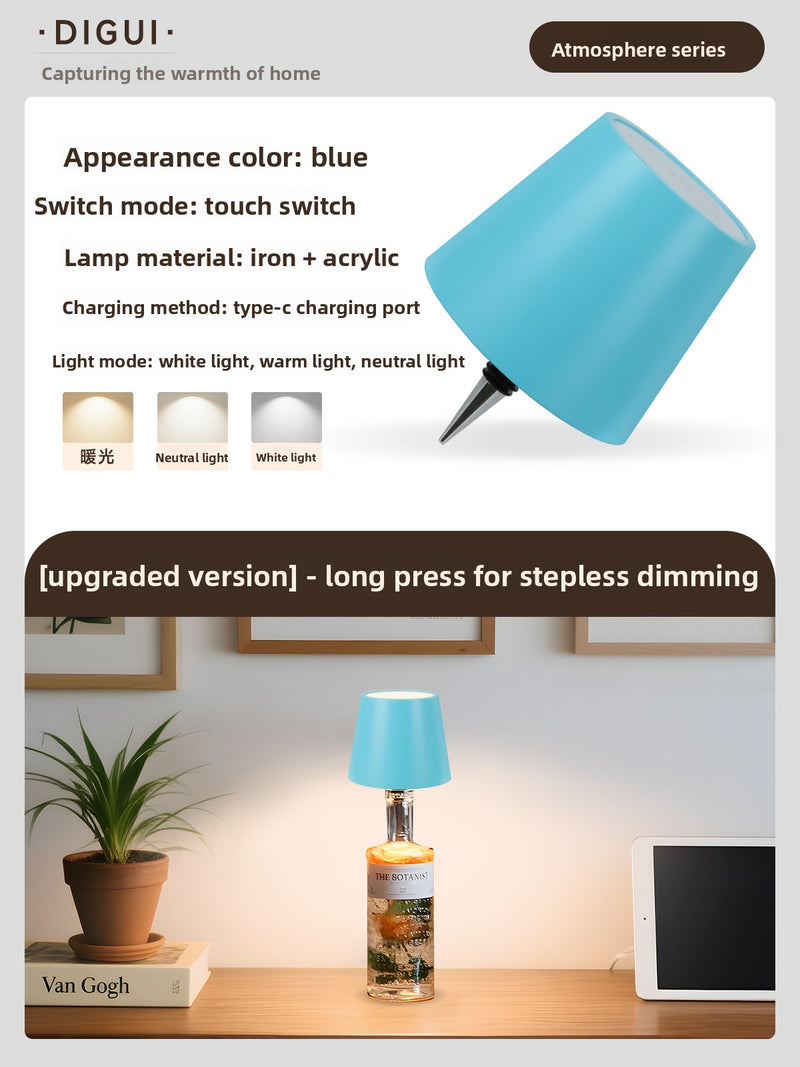 Bottle-shaped lamp - plug-in bedside lamp