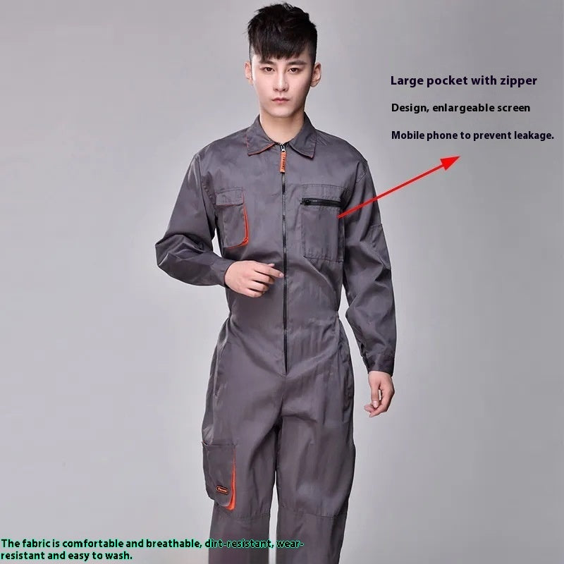Work Clothes Suit Men's Business Shirt Auto Repair Machine Repair One-piece Uniform
