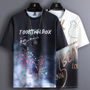 Men's Summer Ice Silk Loose Gradient T-Shirt