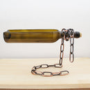 Suspended wine bottle decoration