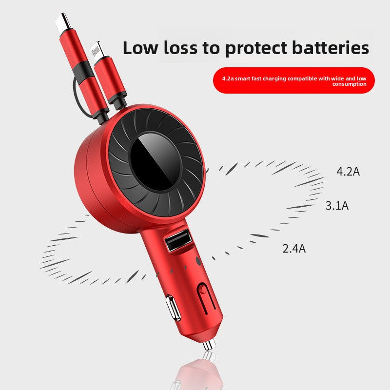 telescopic charging line car charger fast charge