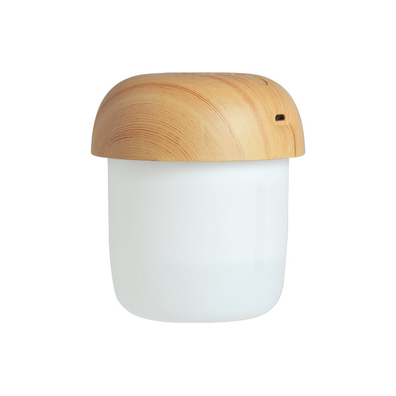 Mushroom Wood Grain USB/Battery Portable Humidifier