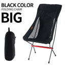 Outdoor Folding Chair Heighten Moon Chair Portable Camping Fishing Chair Leisure Beach Chair Back Chair - TrendTrove