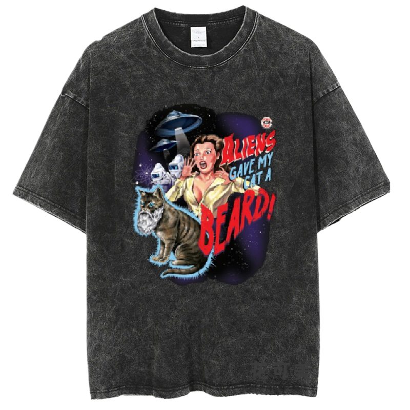 Washed and distressed T-shirt