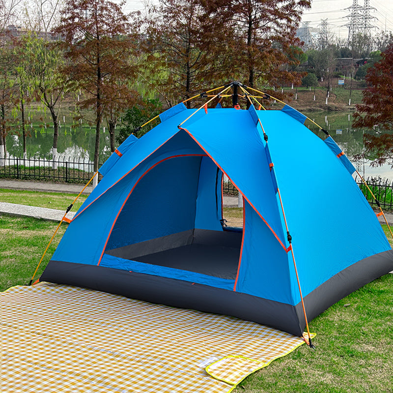 Quick-Deploy Green/White Outdoor Tent, Comfortably Accommodating 3-4 People on Camping Trips - TrendTrove
