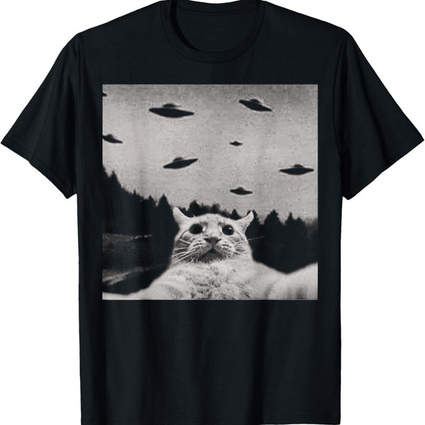 Alien Cat-shaped Unidentified Flying Object T-shirt