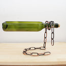 Suspended wine bottle decoration