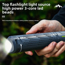 Multifunctional three-leaf camping lamp