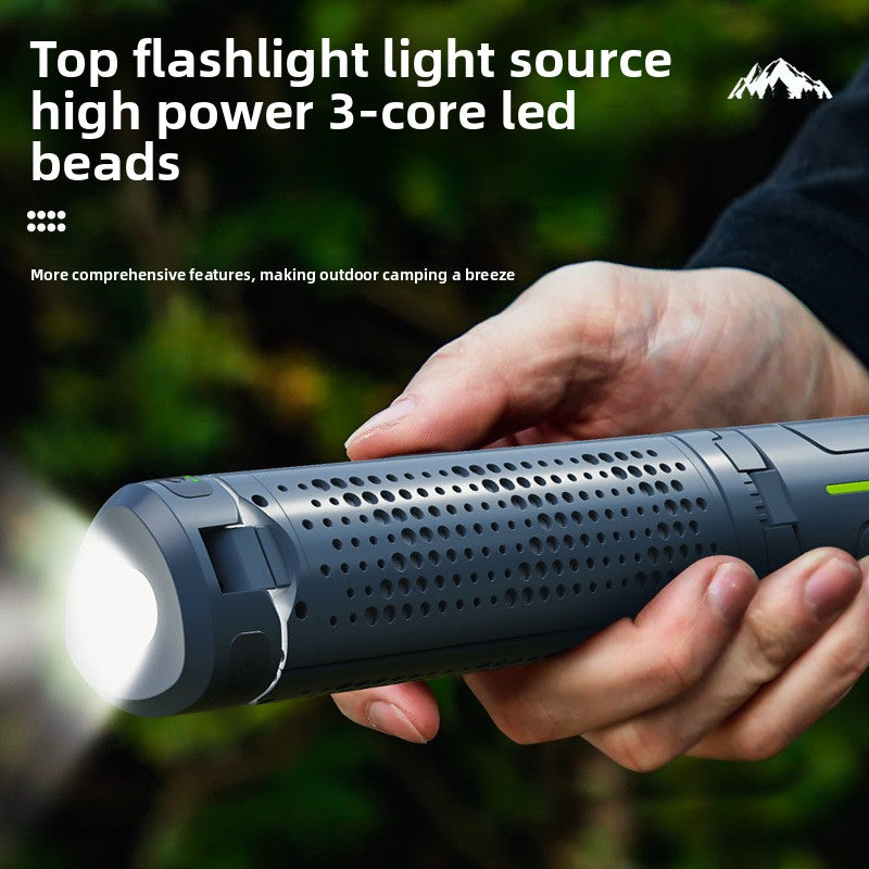 Multifunctional three-leaf camping lamp