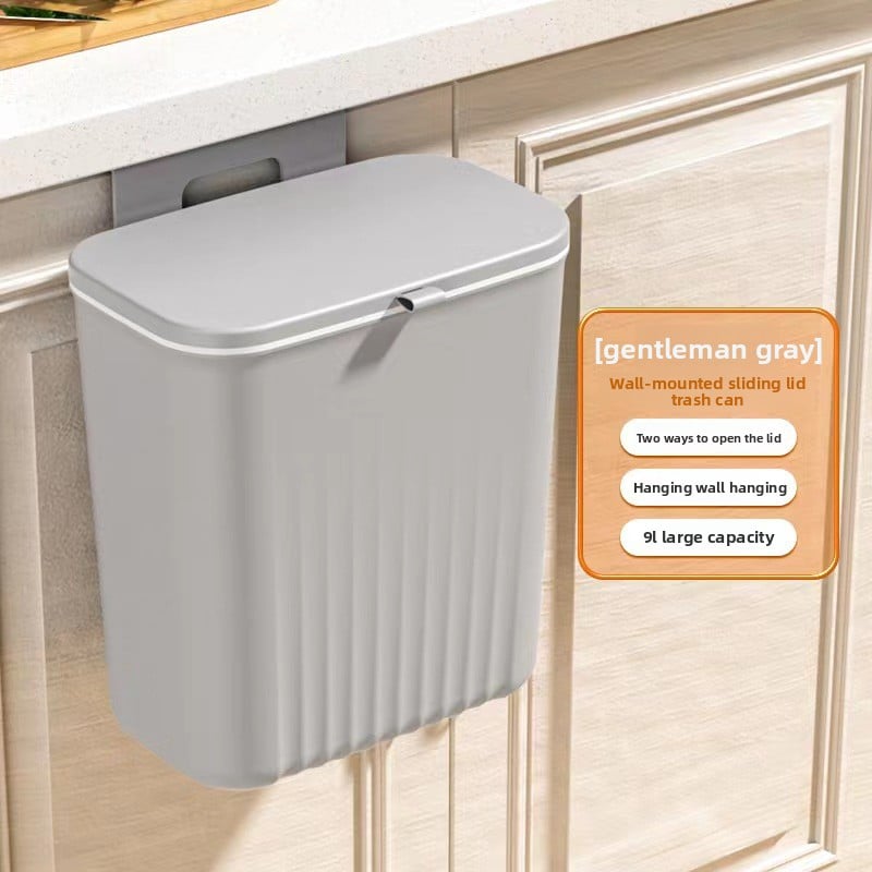 Wall-mounted kitchen trash can