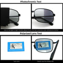 Men Fold Photochromic Sunglasses with Polarized Lens Rectangle Folding Metal Male Sun Glasses Trending Products - TrendTrove