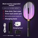 Three-in-One Electric Mosquito Swatter with LED Light