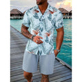 Men's Short-Sleeved Shirt and Beach Pants Set