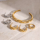 Stainless steel water droplet open bracelet