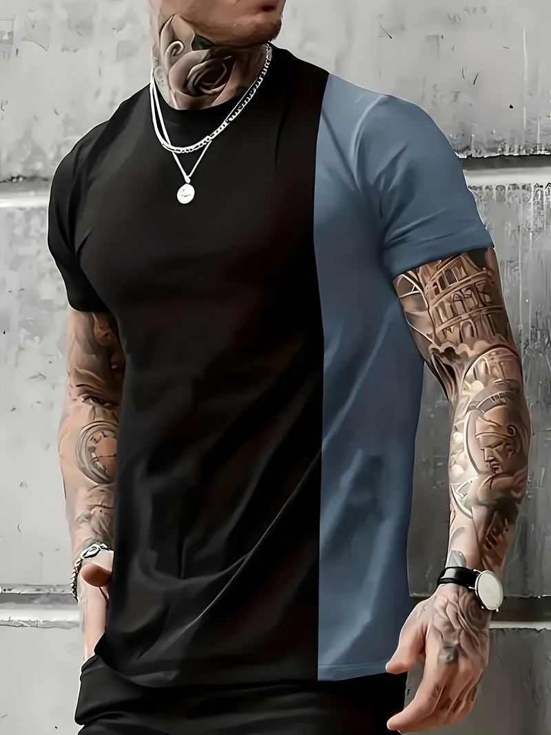 Men's multi-color casual short-sleeved T-shirt