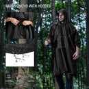 3 In 1 Outdoor Military Raincoat Hooded Sleeve Waterproof Rain Poncho Motorcycle Rain Cover Camping Hiking Travel Rainwear Tent - TrendTrove