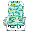 63x65x82cm, Lemon Pattern, Aluminum, Beach Chair, Oxford Cloth, Silver-white Aluminium Tube