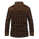 Winter Jacket Men Thicken Warm Fleece Jackets Coats Pure Cotton Plaid Jacket Military Clothes