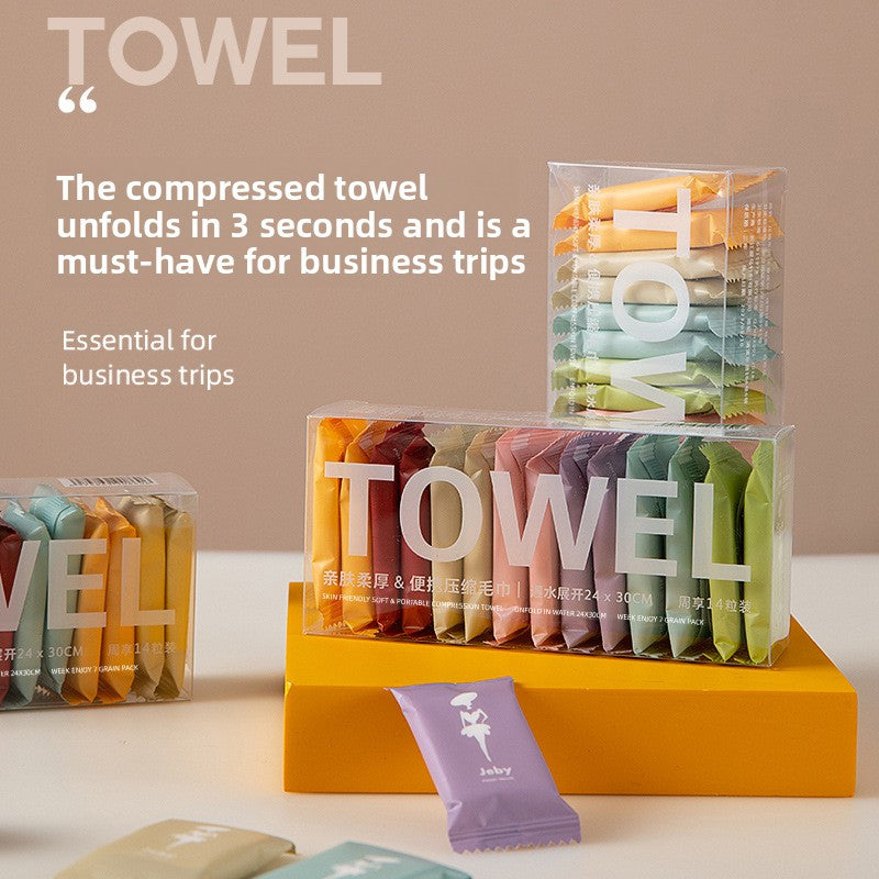 compressed face towel