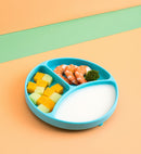 Baby Dinner Plate Children's Tableware Silicone Partition Suction Cup Set