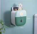 Tissue Box Self Adhesive Wall Mounted USB Power Waterproof Tissue Storage Box for Bathroom