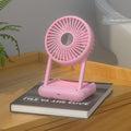23 Hours Mini Silent Handheld Fan LED Night Light Fan Desktop Folding Small Electric Fan Portable Fan