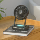 23 Hours Mini Silent Handheld Fan LED Night Light Fan Desktop Folding Small Electric Fan Portable Fan