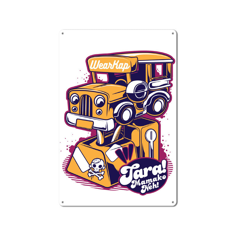 Tin Painting Art Mural Modern Bar Frameless Hanging Picture