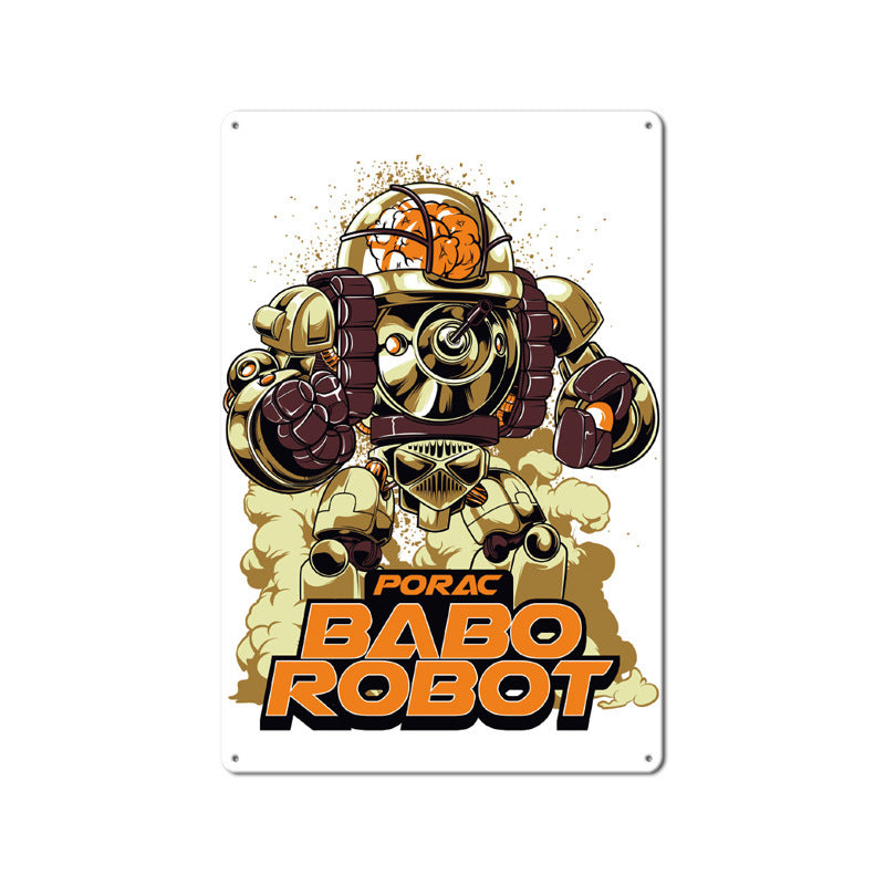 Tin Painting Art Mural Modern Bar Frameless Hanging Picture