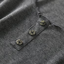 Round Neck Three Buttons Solid Color Women's Vest