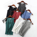 Round Neck Three Buttons Solid Color Women's Vest